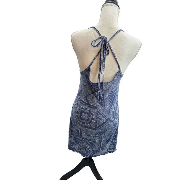 Reckless hearts blue bandanna dress size small - Picture 3 of 14